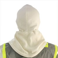 Cagoule coupe-feu double couche Masque anti-feu résistant aux hautes températures Isolation thermique Accessoire pour équipement de lutte contre l'incendie