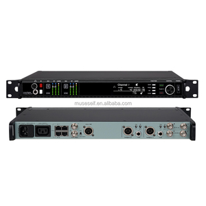 Micrófono de karaoke inalámbrico digital de doble canal UHF true Diversity de 2 canales, micrófono inalámbrico de metal con ksm8 para rendimiento - Product Image 2