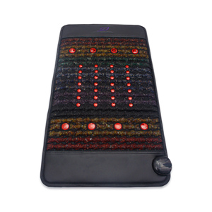 Luxuryade B85 Mini Size Gemstone PEMF Crystal Chakra Mat Amethyst Photon Red Light <span class=keywords><strong>Therapy</strong></span> Infrared Massage Mattress. - Product Image 1