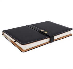 Set di Quaderni Premium LABON con Copertina Rigida <span class=keywords><strong>in</strong></span> Ecopelle Morbida con Fibbia (Nero), Portapenna e Penna - Product Image 2