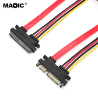 Kabel Ekstensi SATA7 + 15 30cm 50cm, Kabel Ekstensi Daya & Data SATA, Kabel Ekstensi Hard Disk Male to Female