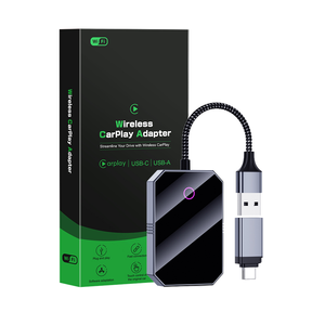 Pour <span class=keywords><strong>Apple</strong></span> Carplay adaptateur sans fil Android Auto 2in1 Dongle, pour OEM Carplay filaire à sans fil Smart Box alliage verre matériel - Product Image 1