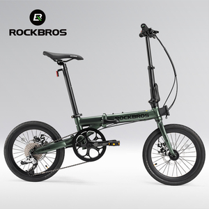 ROCKBROS 16 pollici per studenti adulti da lavoro bicicletta pieghevole pieghevole portatile bici a 9 marce freno a disco uomo donna bici - Product Image 1