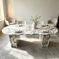 Meuble de luxe moderne en pierre naturelle sur mesure, table de chevet en marbre Calacatta Violet pour hôtel, salon, intérieur
