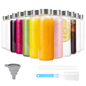 Bouteille d'eau en verre borosilicate de haute qualité avec couvercle en acier inoxydable, anti-fuite, réutilisable, pour la maison, le bureau, la salle de sport et les voyages - Product Image 1