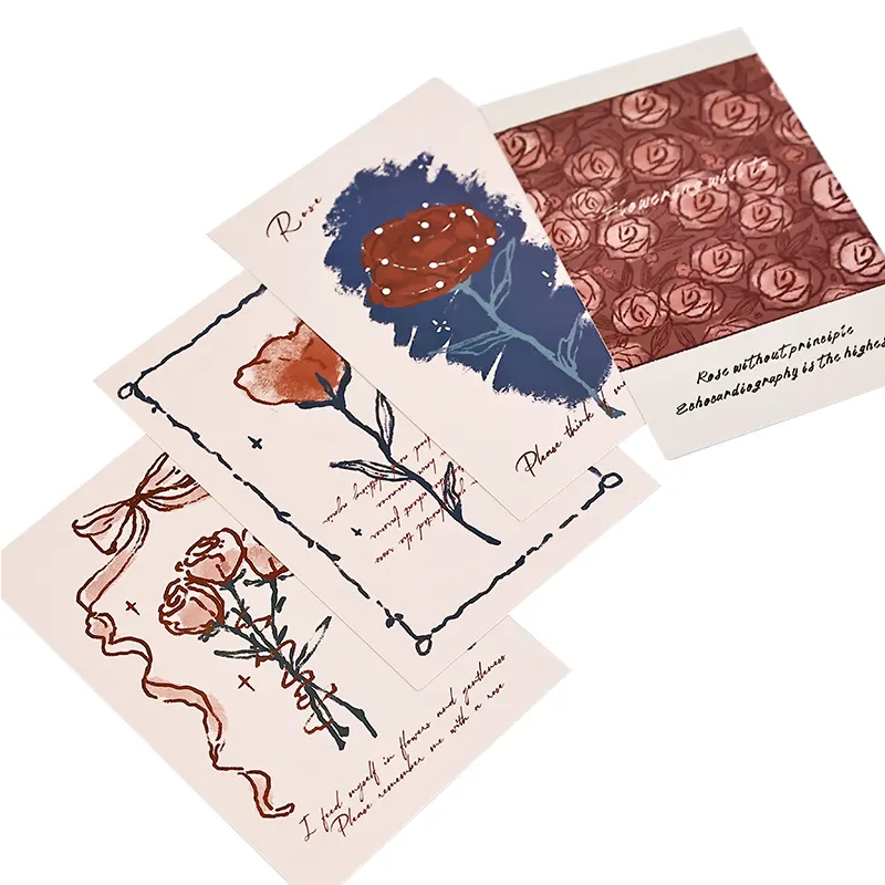 Postkarten-Set mit einfachem Design kundenspezifische bedruckte Postkarten Papierdruck Vintage-Druck-Postkarte