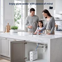 Système de filtration à membrane d'ultrafiltration 0,01 μm sans réservoir, sans électricité, pour purificateur d'eau domestique OEM ODM