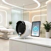 Analyseur de peau facial IA, machine d'analyse cutanée 3D avec simulation de peau, 8 sources lumineuses, reconnaissance faciale IA, rapport cloud