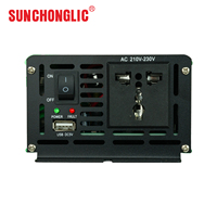 Onduleur solaire Sunchonglic 800W 12V DC 220V AC monophasé 50Hz à onde sinusoïdale pure pour usage domestique avec sortie USB, vert, garantie 12 mois