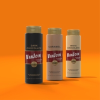 Bouteille de sauce en plastique premium 500 ml avec bouchon doré personnalisable pour sauce chocolat-caramel, emballage de détail, prête pour la chaîne d'approvisionnement B2B