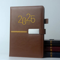Carnet de notes A5 avec logo 2024 2025, en cuir PU, avec élastique personnalisé, couverture rigide, agenda, journal, carnet de notes