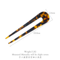 4mm d'épaisseur prix de gros bâton de cheveux en forme de U pour faire des cheveux acétate écaille de tortue accessoires de cheveux pinces pour femmes filles