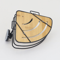 Nouvelle étagère d'angle murale simple pour salle de bain en acier inoxydable, organisateur et rangement pour salle de bain avec poignée