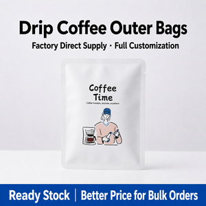Auf Lager: Drip-Kaffee-Beutel + Hängefilter, Aluminium-Kraft-Kunststoff 4-lagige dicke Kaffee-Verpackungsbeutel, 50 Stück/<span class=keywords><strong>Packung</strong></span> - Product Image 5