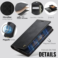 Étui en cuir magnétique pour Samsung Galaxy S26 Ultra S25 Edge S24 Plus S23 FE S22 S21 S20 avec porte-cartes détachable