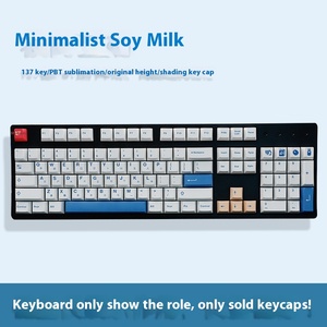 Keycaps personnalisés minimalistes en lait de soja compatibles avec la sublimation, <span class=keywords><strong>Razer</strong></span> Pray Butterfly, pour anime - Matériel PBT, keycaps personnalisés - Product Image 4
