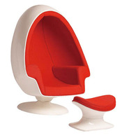 Lee West Stereo Pod Alpha Shell Kaufen Sie moderne Möbel Swivel Leisure Lounge Fiberglas Lautsprecher Stuhl mit Ottomane
