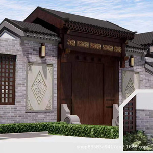 Foshan โบราณโบราณโบราณหยาบโบราณใช้สไตล์จีนแบบดั้งเดิมอิฐผนังพื้นอิฐตกแต่งภายนอก - Product Image 5