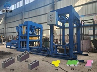 Machine à fabriquer des blocs QT4-18 à haute efficacité, ligne de production de briques en ciment entièrement automatique avec commande PLC