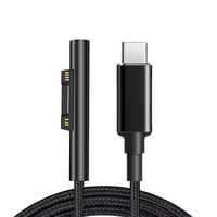 Câble de chargeur PD 100W Type-C vers Microsoft Surface, cordon d'alimentation USB-C tressé pour Surface Pro 7/8/9, Laptop Go, Book 3