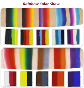 Payaso profesional hombres 10g no tóxico que brilla en la oscuridad Aqua Split Cake pintura corporal de <span class=keywords><strong>cara</strong></span> blanca a base de agua <span class=keywords><strong>para</strong></span> niños - Product Image 6