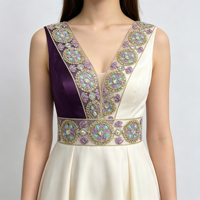 Ruban de dentelle brodée de sequins en maille colorée de 4,5 cm, motif floral, pour la décoration de robes ethniques et de costumes, vente en gros