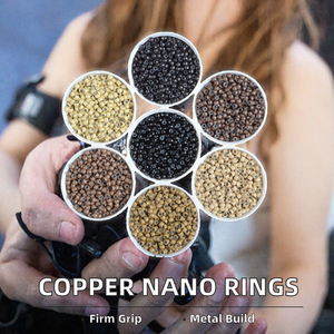 Anneaux nano en cuivre de haute qualité de 2,5 mm, perles nano, micro-perles pour extensions de cheveux nano, accessoires pour extensions de cheveux à maintien fort - Product Image 2