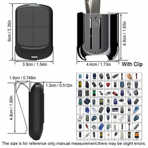 Duplikator Remote Control pintu garasi multifrekuensi klon kode variabel 280MHz-868MHz perintah Multi merek dengan klip - Product Image 2
