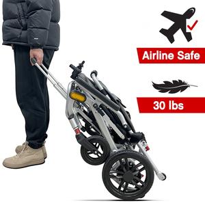 Fauteuil roulant électrique pliable KSM-603 avec moteur durable, équipement de réadaptation pour personnes handicapées, usage domestique et institutions de santé - Product Image 2