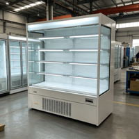 Réfrigérateur multi-étagères enfichable à technologie Inverter, vitrine sans givre pour la conservation de viande et de légumes, avec compartiment de refroidissement