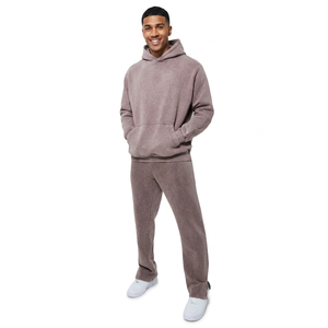 Chándal Deportivo para Hombre con Bordado Personalizado al por Mayor, 100% Algodón, Lavado Ácido, Precio Bajo, para Invierno - Product Image 1