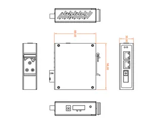 産業用POEスイッチ3ポート10/100Mイーサネットファイバースイッチ1*155M SCファイバーポート付き