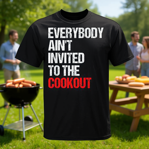 Camiseta Everybody Ain't Invited To The Cookout para mujer, negra, 100% algodón - Product Image 3