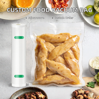 Rouleaux de plastique sous vide de qualité alimentaire - Sacs gaufrés pour cuisson sous vide, compatibles micro-ondes pour salades, aliments pour bébés et plus encore