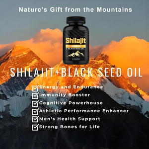Gommose 4-in-1 di Shilajit Organico dell'Himalaya 600mg con Ashwagandha, <span class=keywords><strong>Ginseng</strong></span>, Chaga, Olio di Semi Neri e Vitamine, 60 Pezzi - Product Image 4