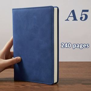 B5 A5 A6 Personalized logo Plain <b>Note</b> <b>Book</b> Customizable PU Leather Hardcover Journal Notebook Office Business Notebooks - Product Image 4