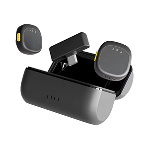 Enregistrements de haute qualité Mini Microphone Lavalier <span class=keywords><strong>sans</strong></span> <span class=keywords><strong>fil</strong></span> Réduction du bruit Radio en direct en plein air pour téléphone portable Tie Type C D07 - Product Image 1