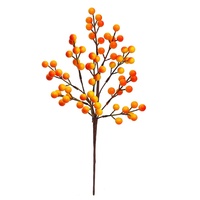 Nouvelles baies rouges artificielles en plastique pour décoration de Noël, 7 têtes sur fourche, en mousse, fruits rouges artificiels pour décoration manuelle