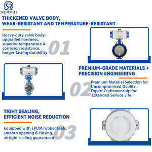 Запорный клапан-дисковый затвор Wi-Fi для холодильных установок, 14 дюймов, Dn350, с металлическим седлом, межфланцевый, с контроллером, 12 дюймов, различные размеры, металлический - Product Image 5