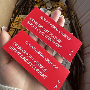 Caihe Printing High-Visibility Solar Warning Labels (<b>Plastic</b> Durable Adhesive AS/NZS 5033 Compliant)-Customizable UV Resistant - Product Image 1