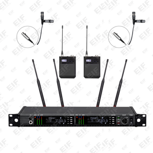 AD4D-2 True Diversity Dual Channel UHF <b>Wireless</b> <b>Microphone</b> System, Metal Handheld Mics <b>for</b> Stage Wedding Karaoke Conference - Product Image 4