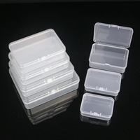 Boîtes de rangement carrées en plastique PP recyclables, différentes tailles, logo personnalisable, étuis pour électronique grand public, bijoux, électronique