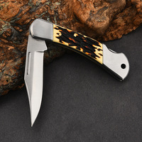 Couteau pliant traditionnel professionnel en acier inoxydable 420, lame pliante, mini couteau de camping, extérieur, verrouillage arrière, couteau Okapi