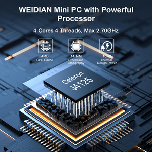 Nueva Llegada Potente Mini PC Portátil Win 11 Mini Computadoras Home <span class=keywords><strong>Office</strong></span> Business Gaming Super Pequeño Sin Ventilador Escritorio Alto - Product Image 3