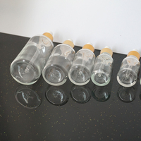Flacon compte-gouttes en verre pour huile essentielle, cylindrique, 5 ml, 10 ml, 15 ml, 20 ml, 30 ml, 50 ml, 100 ml, avec verre transparent et bouchon doré