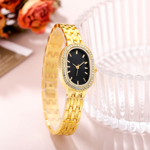Custom 50pcs Simple Alloy Women's Analog <strong>Watch</strong> <strong>Gift</strong> <strong>Set</strong> Waterproof Gold Quartz <strong>Lady</strong> Luxury Business Montres De Luxe Oval Case - Product Image 3