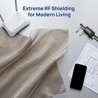 Tissu en cuivre semi-transparent de 50 m pour blindage EMF RF EMI, idéal pour rideaux, couvertures de routeurs et projets DIY