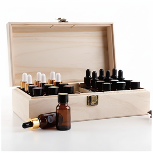 Boîte cadeau en bois carrée artisanale de Taïwan pour huiles essentielles avec impression jet d'encre UV et option de logo personnalisé - Product Image 6