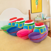 Vente en gros de bateau en peluche pour bébé et enfants, jouet en peluche créatif pour garçon, cadeau pour tous les âges