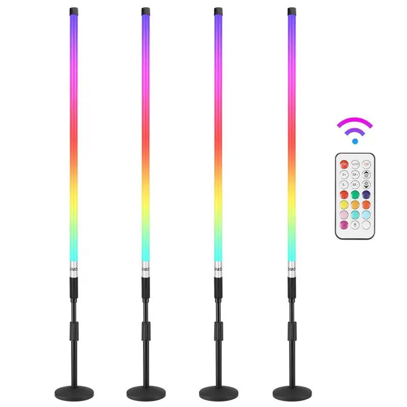 4Pack USA warehouse stock Wireless 4800mAh Battery Powered RGB led Tube Light Bar with Stand RGBW LED Video Light Wand Stick